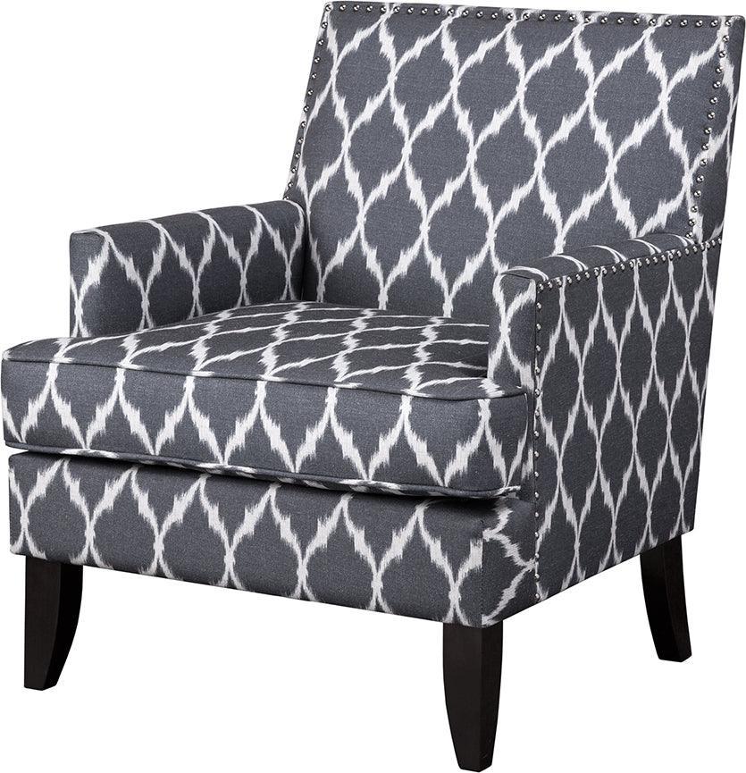 Olliix.com Accent Chairs - Colton Track Arm Club Chair Gray & White