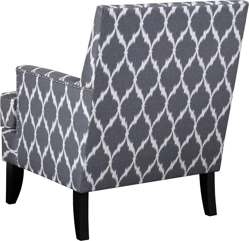 Olliix.com Accent Chairs - Colton Track Arm Club Chair Gray & White