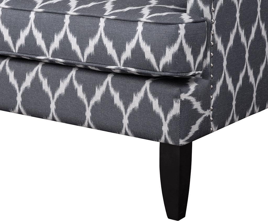 Olliix.com Accent Chairs - Colton Track Arm Club Chair Gray & White