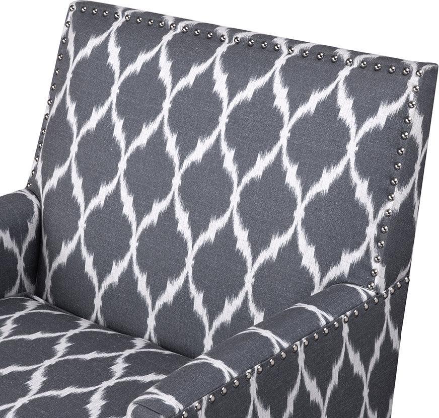 Olliix.com Accent Chairs - Colton Track Arm Club Chair Gray & White