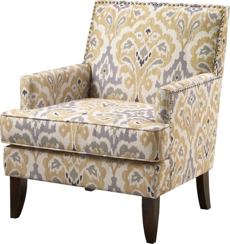 Olliix.com Accent Chairs - Colton Track Arm Club Chair Gray Multicolor