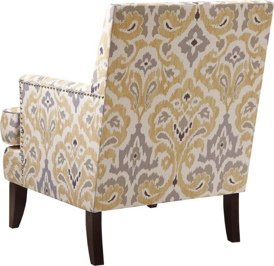Olliix.com Accent Chairs - Colton Track Arm Club Chair Gray Multicolor