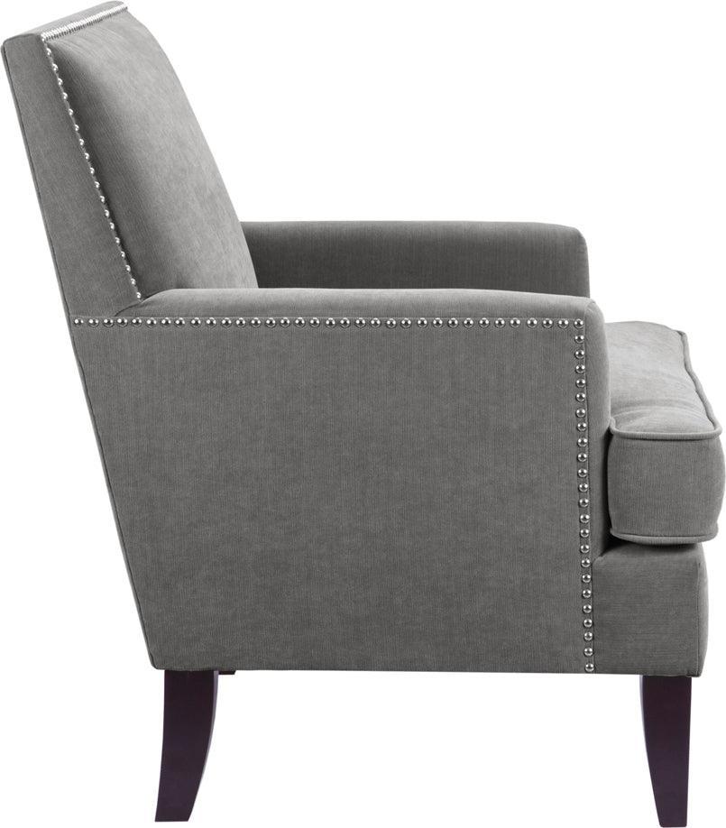 Olliix.com Accent Chairs - Colton Track Arm Club Chair Gray