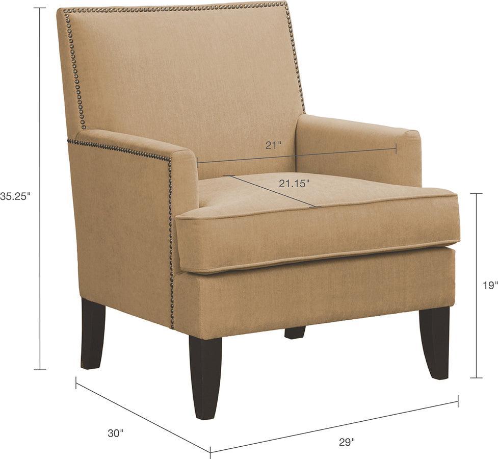 Olliix.com Accent Chairs - Colton Track Arm Club Chair Sand