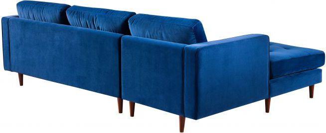 Tov Furniture Sectional Sofas - Como Navy Velvet Sectional LAF