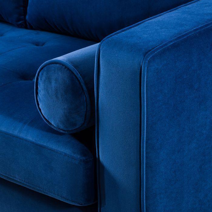 Tov Furniture Sectional Sofas - Como Navy Velvet Sectional LAF
