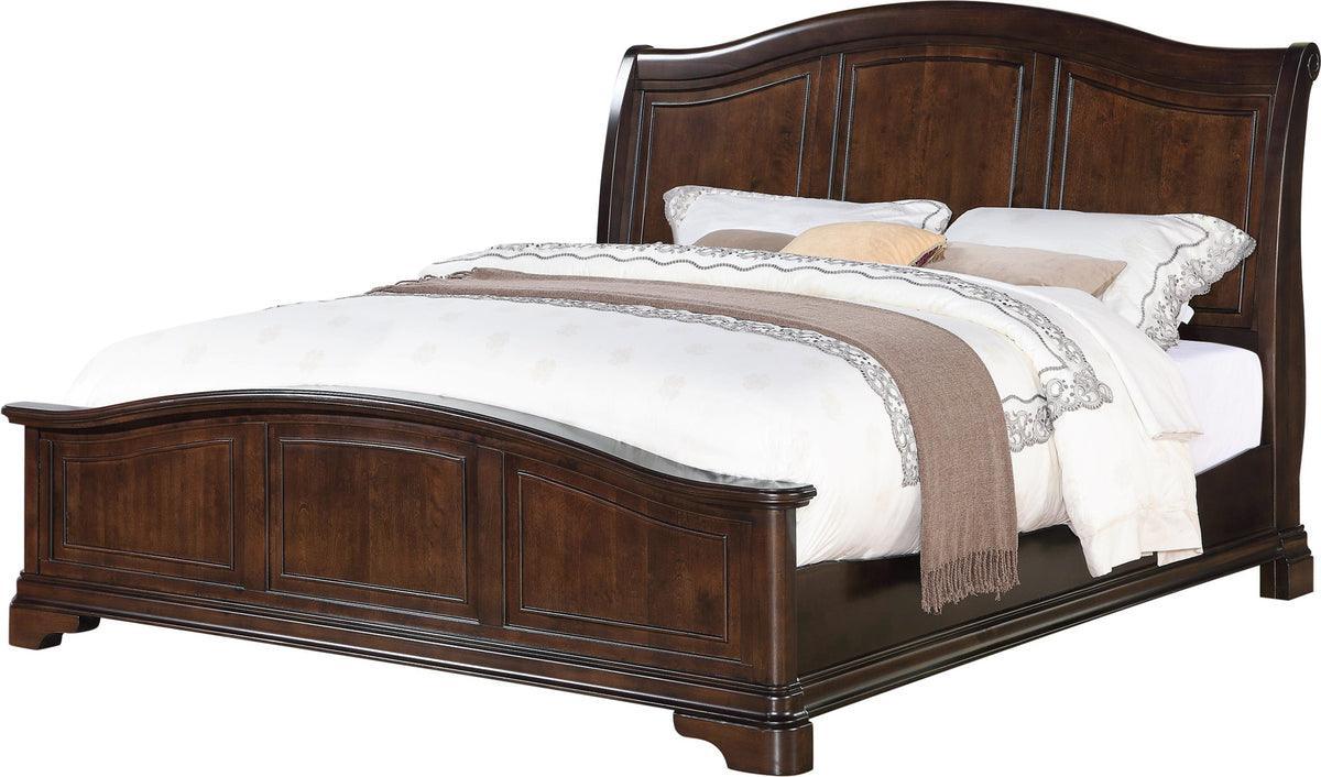 Elements Bedroom Sets - Conley Cherry King Panel 4PC Bedroom Set Cherry