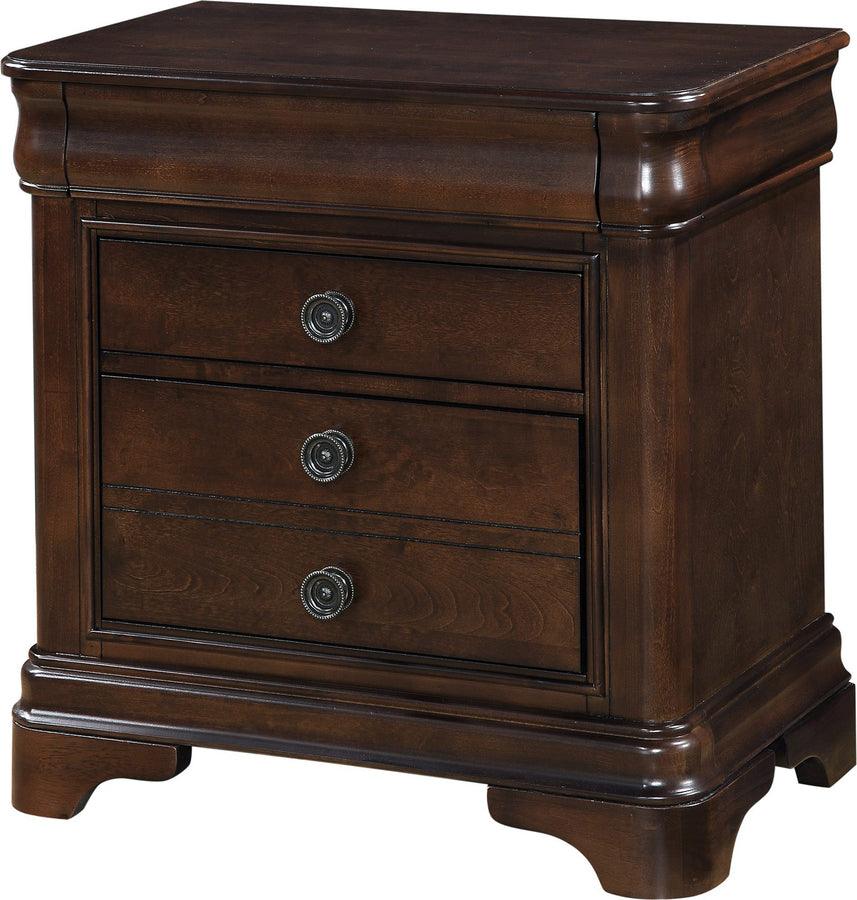 Elements Bedroom Sets - Conley Cherry King Panel 4PC Bedroom Set Cherry