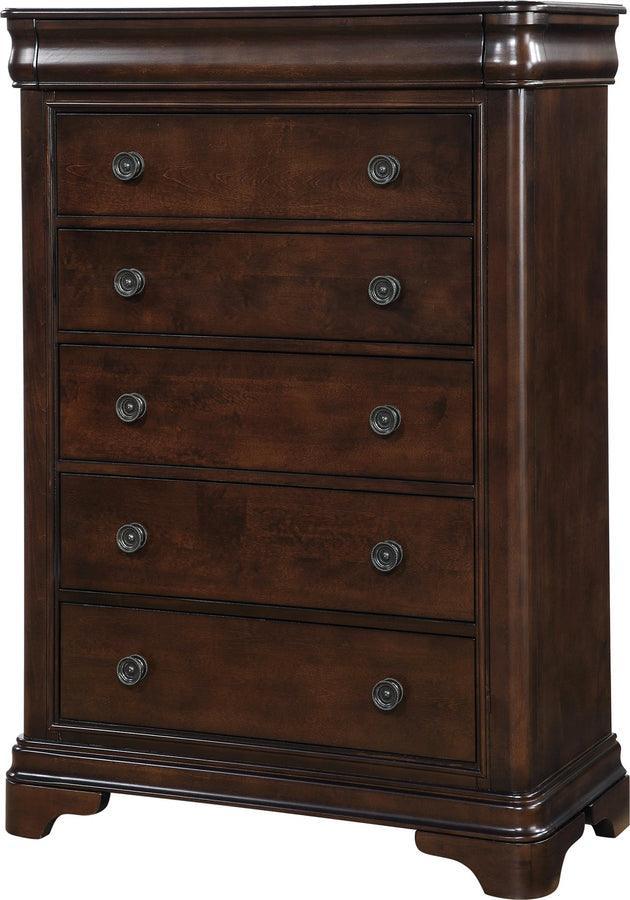 Elements Bedroom Sets - Conley Cherry King Panel 5PC Bedroom Set Cherry