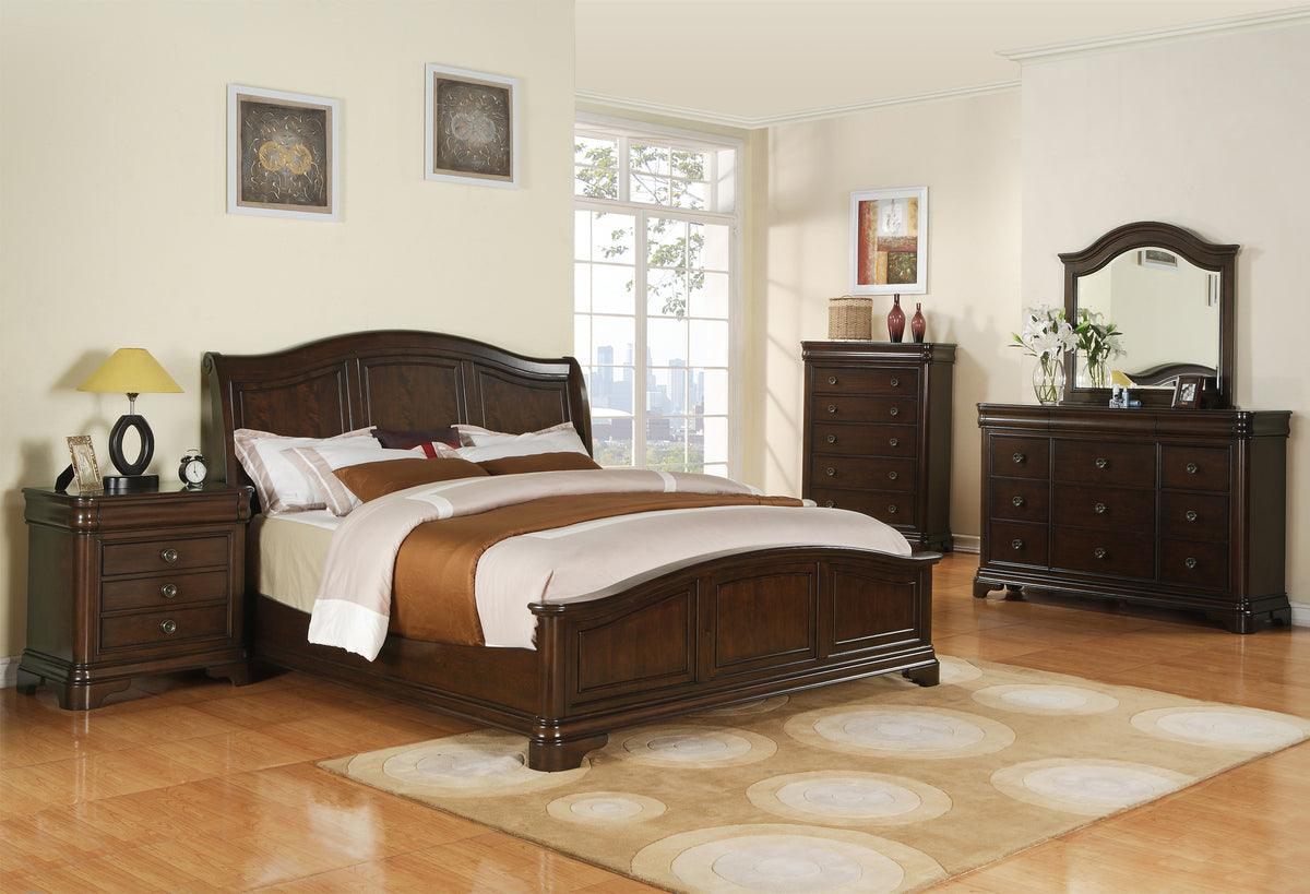 Elements Beds - Conley Cherry King Panel Bed Cherry