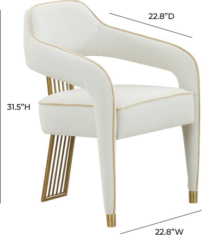 Tov Furniture Dining Chairs - Corralis Cream Linen Dining Chair