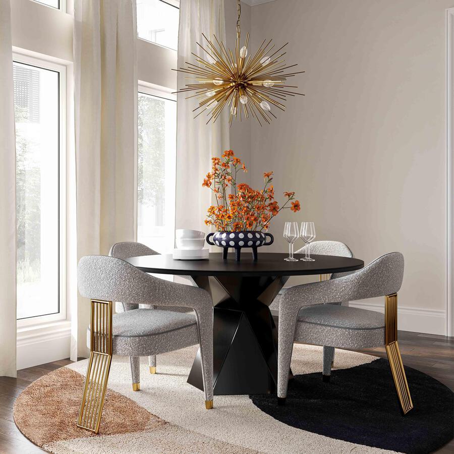 Tov Furniture Dining Chairs - Corralis Speckled Grey Boucle Dining Chair