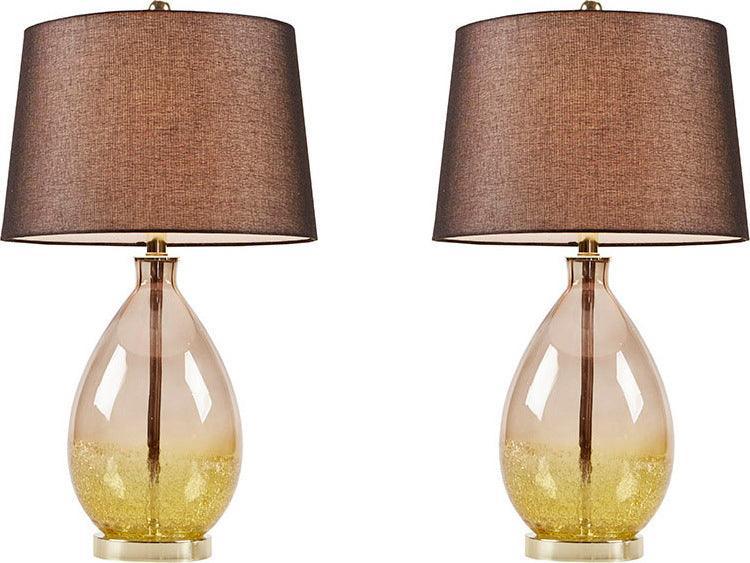 Olliix.com Table Lamps - Cortina Cortina Glass Table Lamp Gold (Set of 2)