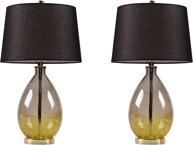 Olliix.com Table Lamps - Cortina Cortina Glass Table Lamp Gold (Set of 2)