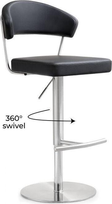 Tov Furniture Barstools - Cosmo Black Stainless Steel Barstool