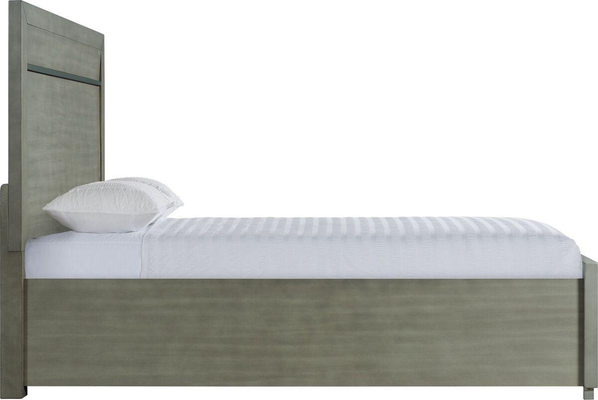 Elements Bedroom Sets - Cosmo Queen Storage 5Pc Bedroom Set In Grey