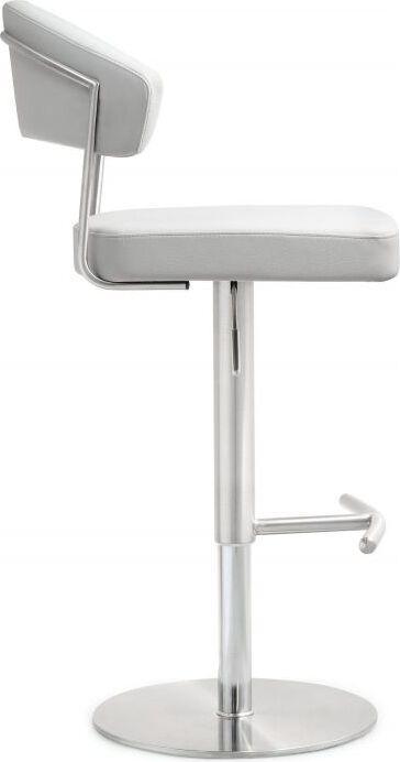 Tov Furniture Barstools - Cosmo White Stainless Steel Barstool