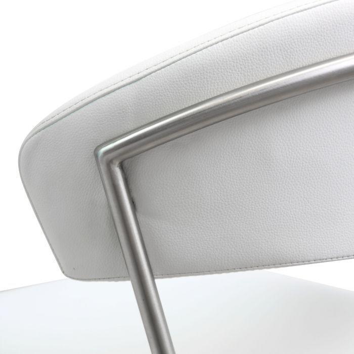 Tov Furniture Barstools - Cosmo White Stainless Steel Barstool