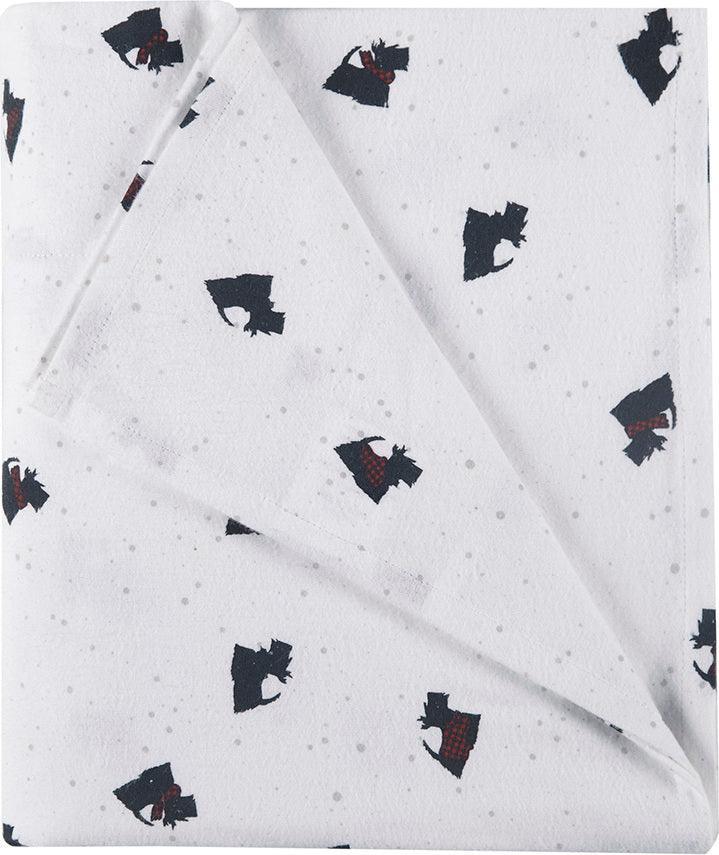 Olliix.com Sheets & Sheet Sets - Cotton Sheet Set Black|White Scottie Dogs WR20-3313
