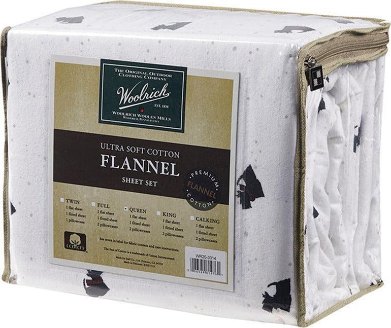 Olliix.com Sheets & Sheet Sets - Cotton Sheet Set Black|White Scottie Dogs WR20-3313