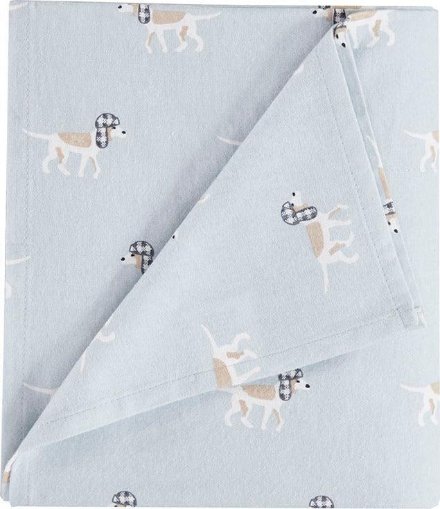 Olliix.com Sheets & Sheet Sets - Cotton Sheet Set Blue Dog WR20-2067
