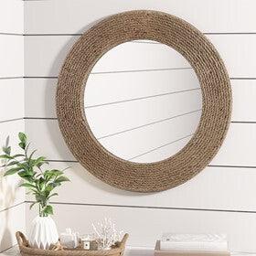 Olliix.com Mirrors - Cove Round Jute Mirror Natural