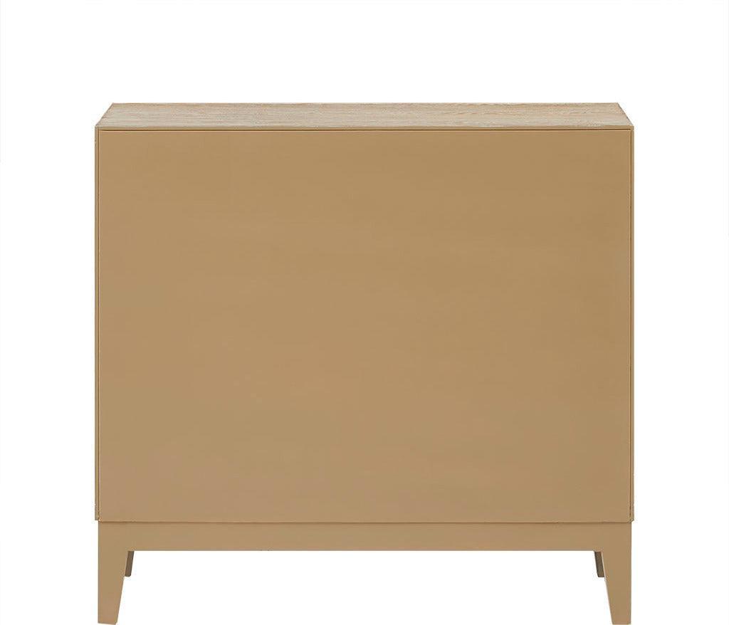 Olliix.com Buffets & Cabinets - Cowley Accent Chest Reclaimed Walnut & Antique Cream