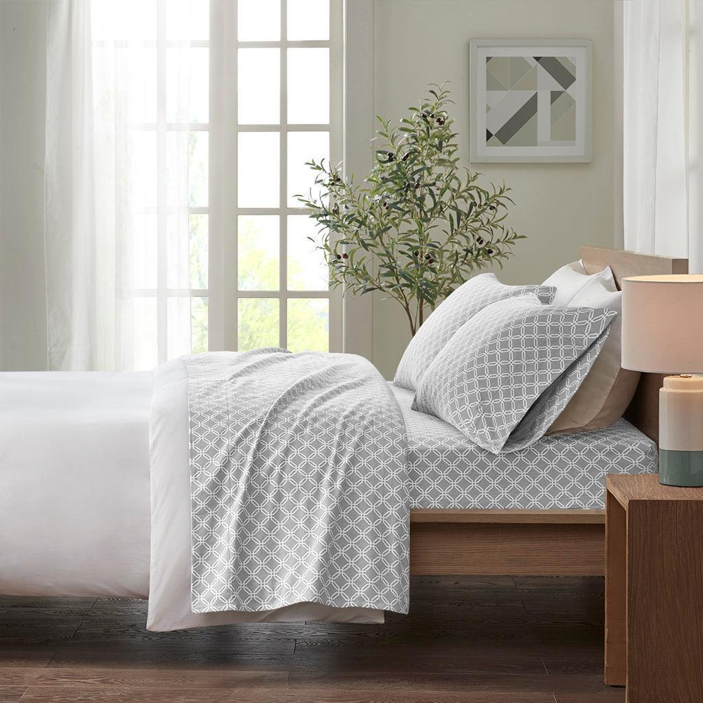 Olliix.com Sheets & Sheet Sets - Cozy Flannel California King Sheet Set Gray