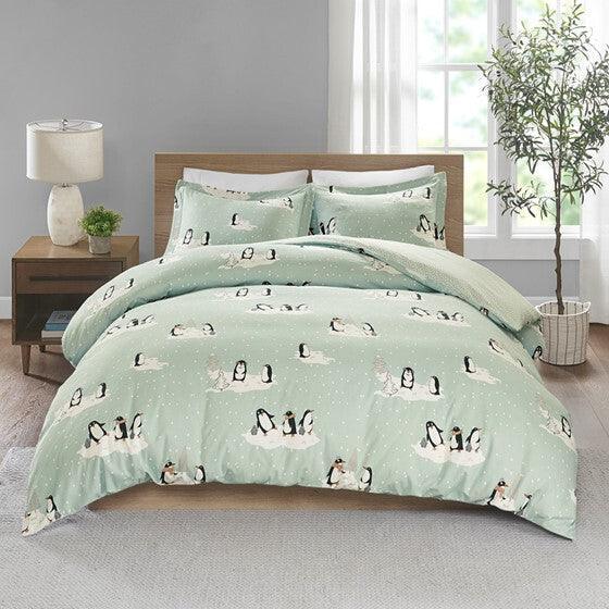 Olliix.com Duvet & Duvet Sets - Cozy Flannel Duvet King / California King Aqua