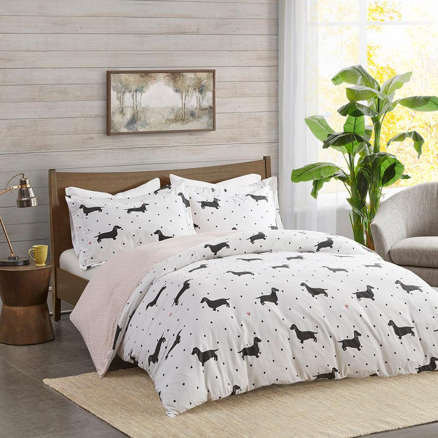 Olliix.com Duvet & Duvet Sets - Cozy Flannel Duvet Set Full/Queen Olivia Dog