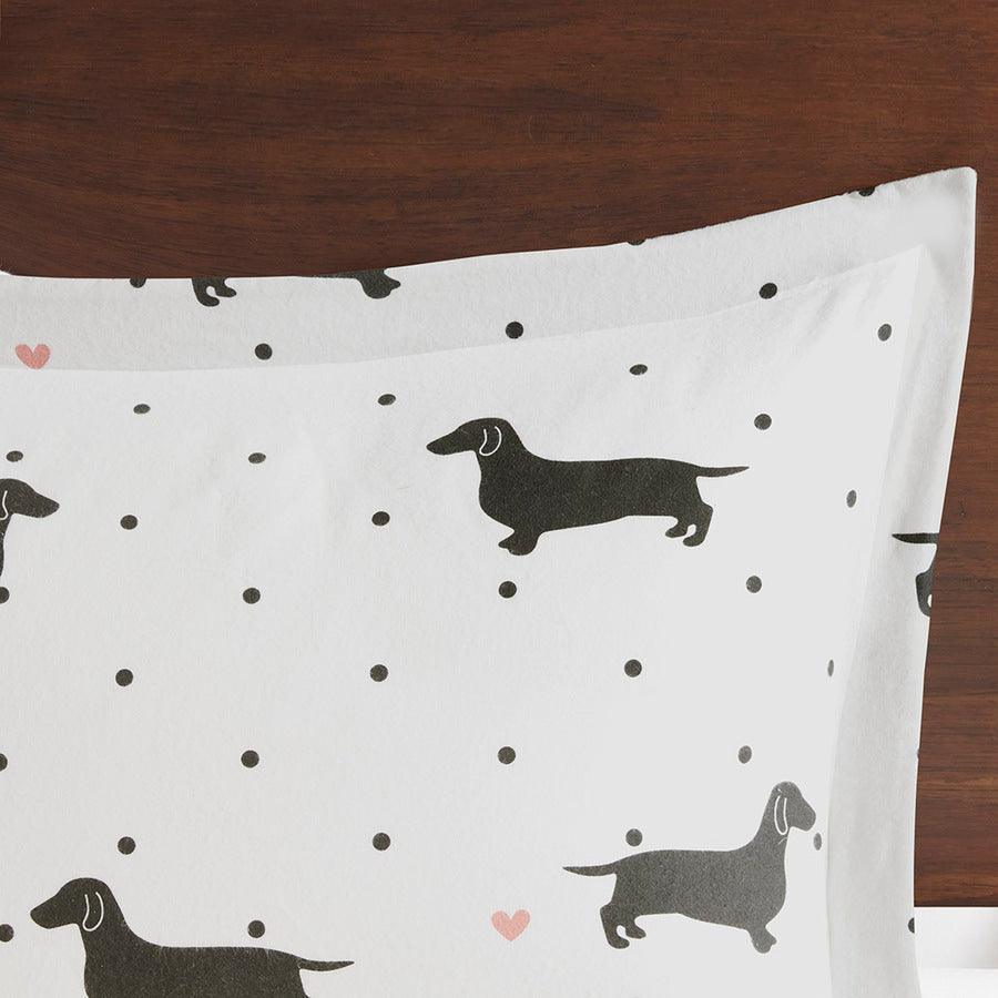 Olliix.com Duvet & Duvet Sets - Cozy Flannel Duvet Set Full/Queen Olivia Dog