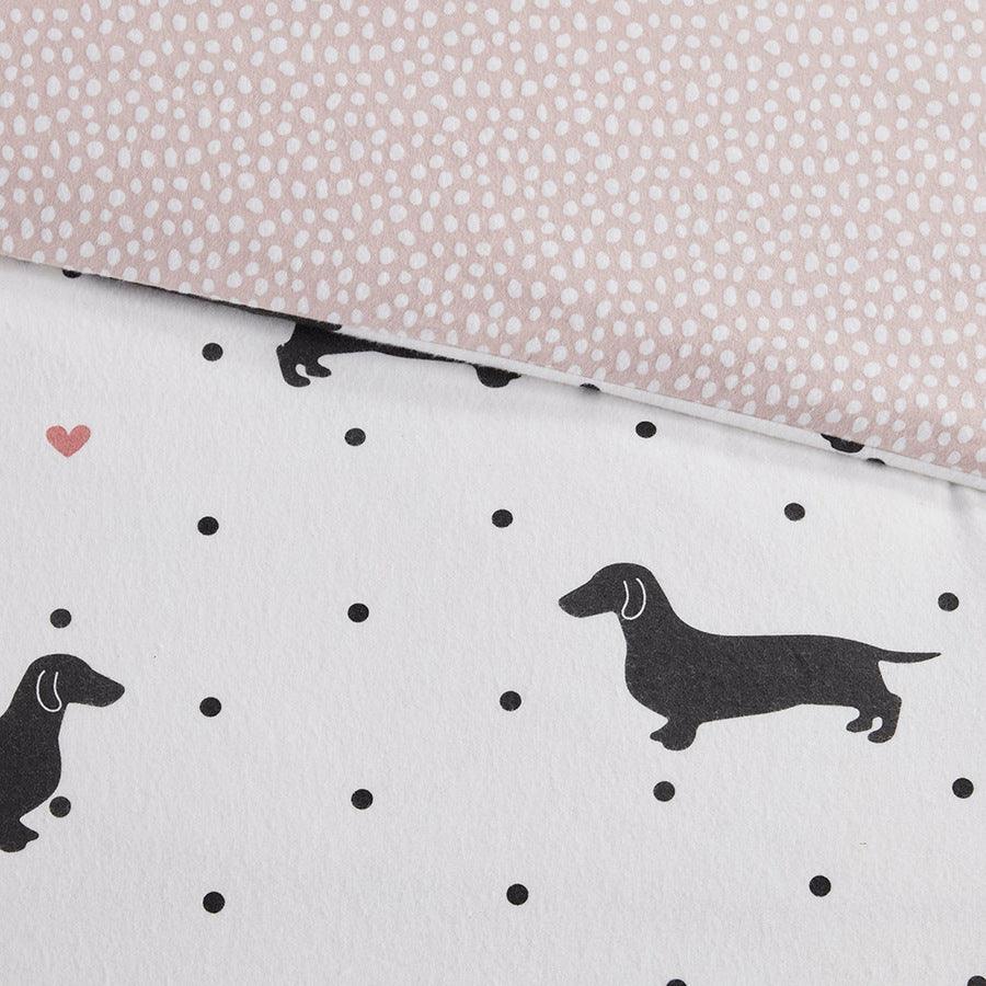 Olliix.com Duvet & Duvet Sets - Cozy Flannel Duvet Set Full/Queen Olivia Dog