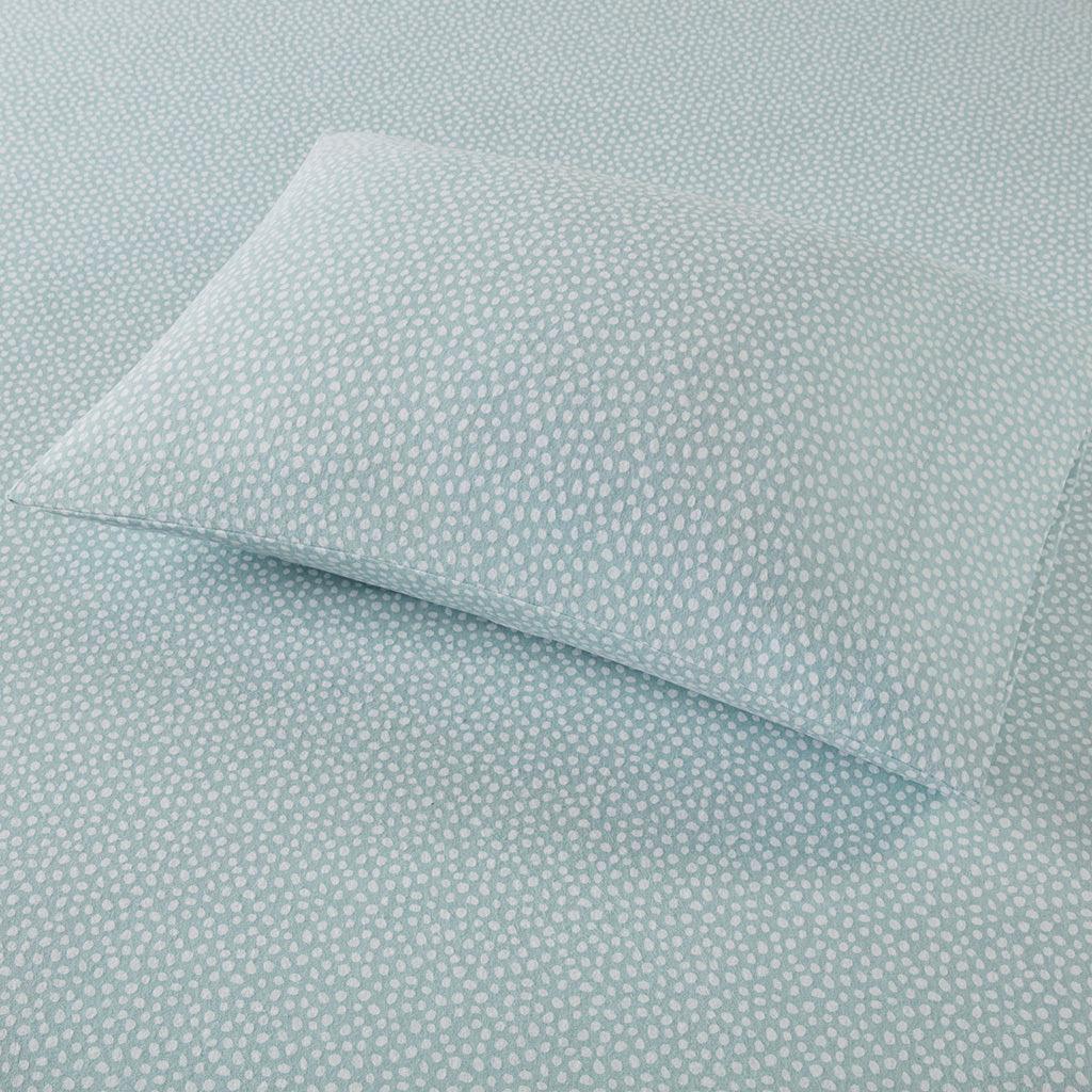 Olliix.com Sheets & Sheet Sets - Cozy Flannel Full Sheet Set Aqua
