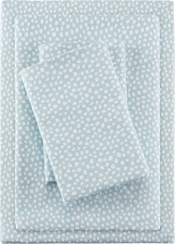 Olliix.com Sheets & Sheet Sets - Cozy Flannel Full Sheet Set Aqua