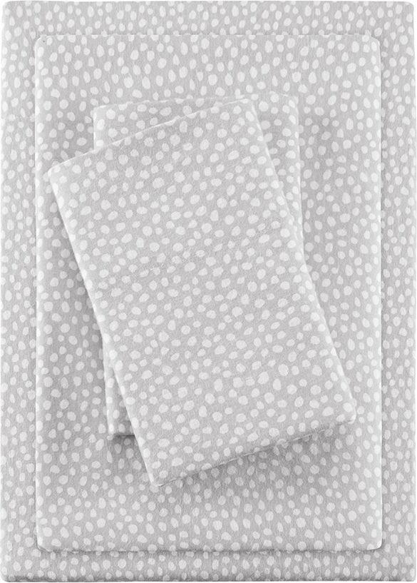 Olliix.com Sheets & Sheet Sets - Cozy Flannel Full Sheet Set Gray