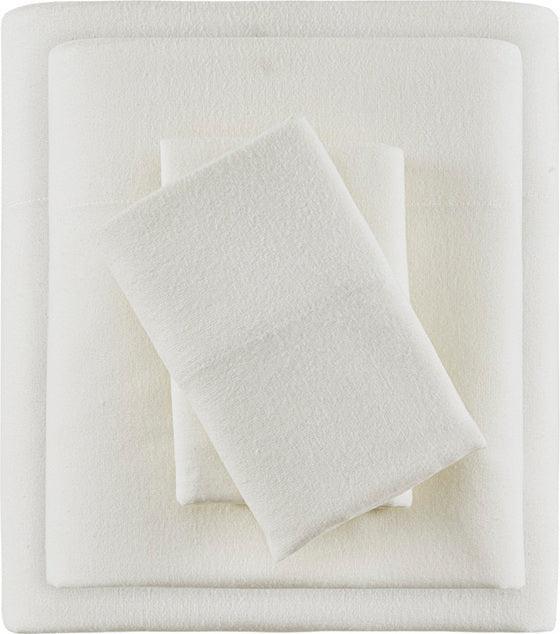 Olliix.com Sheets & Sheet Sets - Cozy Flannel King Sheet Set Ivory