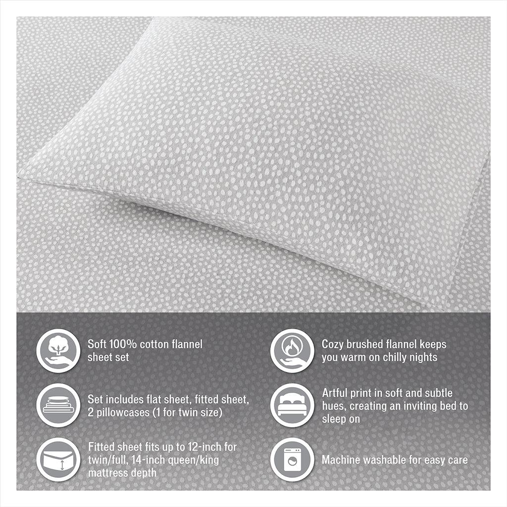 Olliix.com Sheets & Sheet Sets - Cozy Flannel King Sheet Set Ivory