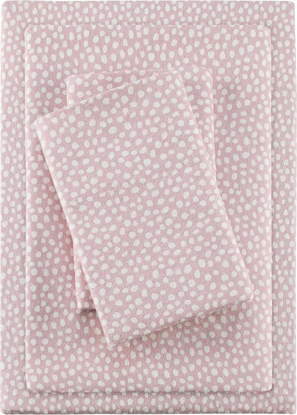 Olliix.com Sheets & Sheet Sets - Cozy Flannel Queen Sheet Set Blush