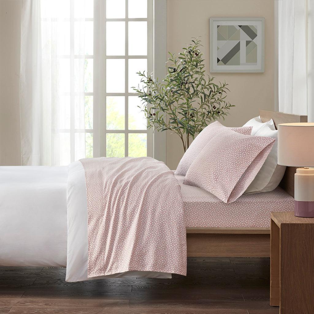 Olliix.com Sheets & Sheet Sets - Cozy Flannel Twin Sheet Set Blush