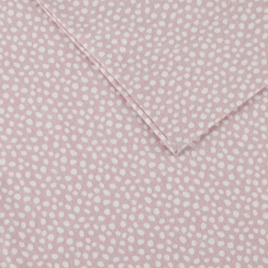 Olliix.com Sheets & Sheet Sets - Cozy Flannel Twin Sheet Set Blush