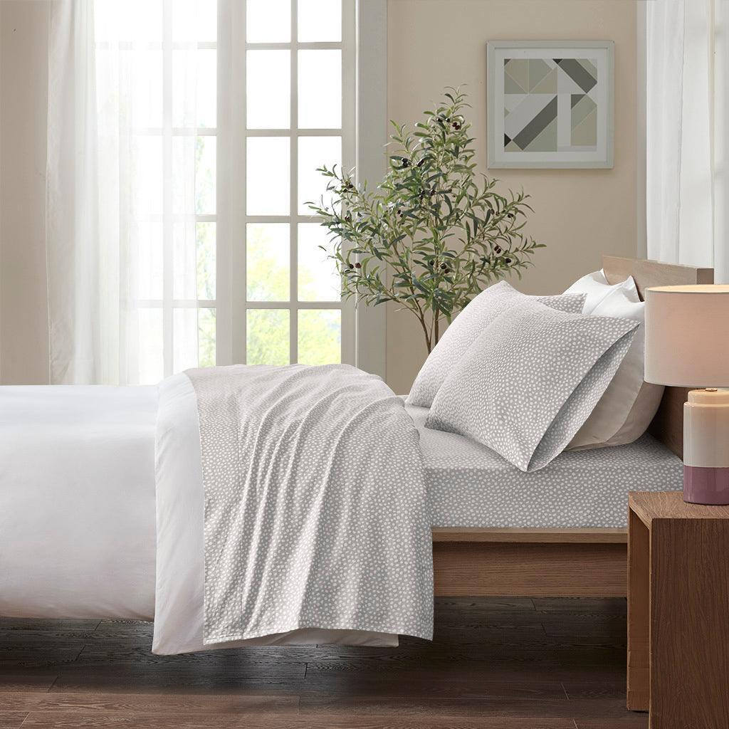 Olliix.com Sheets & Sheet Sets - Cozy Flannel Twin Sheet Set Gray