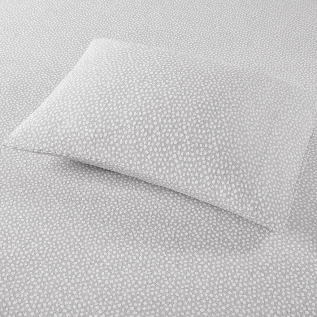 Olliix.com Sheets & Sheet Sets - Cozy Flannel Twin Sheet Set Gray
