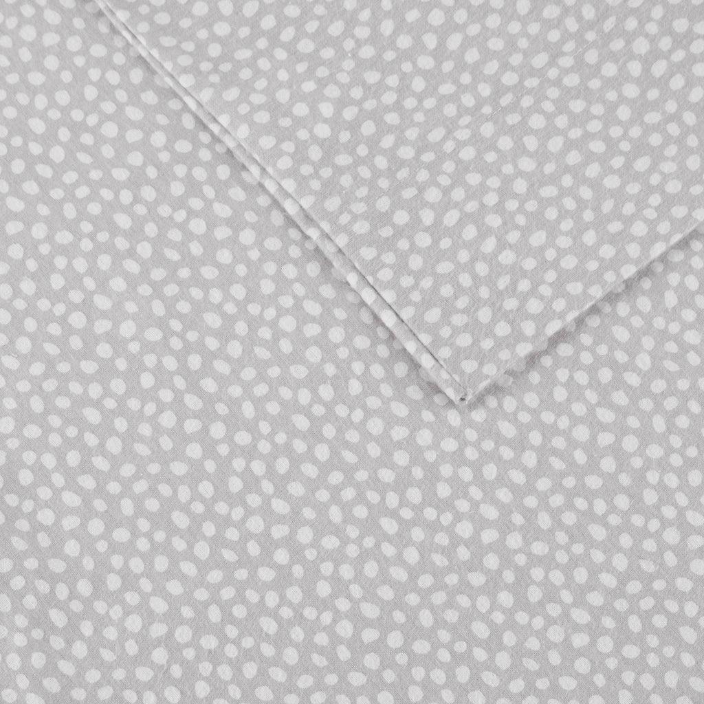 Olliix.com Sheets & Sheet Sets - Cozy Flannel Twin Sheet Set Gray