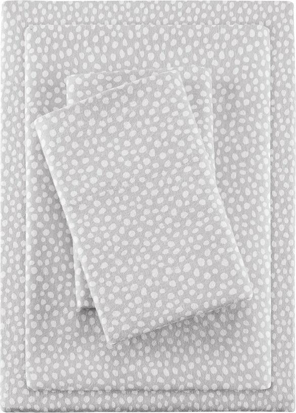 Olliix.com Sheets & Sheet Sets - Cozy Flannel Twin Sheet Set Gray