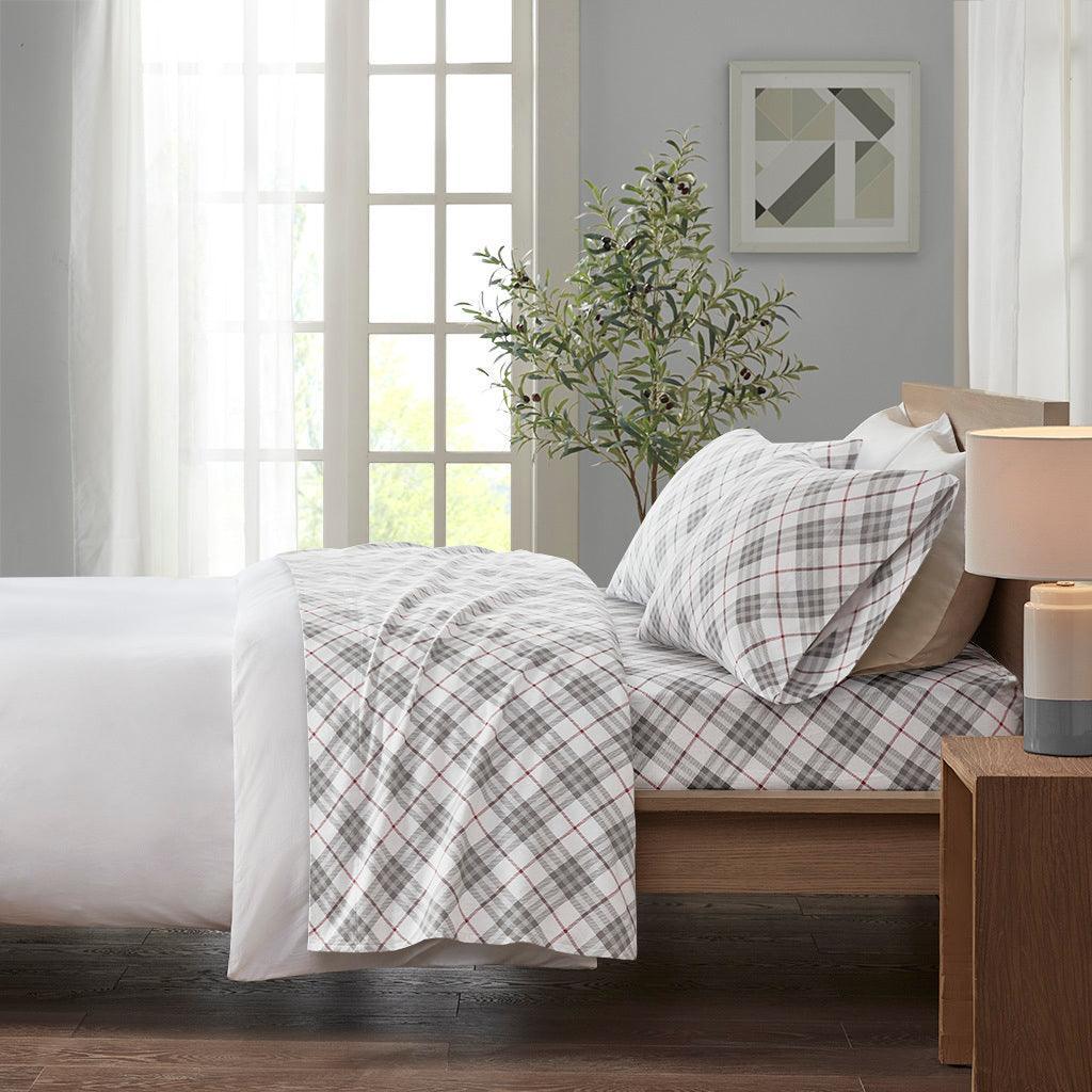 Olliix.com Sheets & Sheet Sets - Cozy Flannel Twin Sheet Set Red