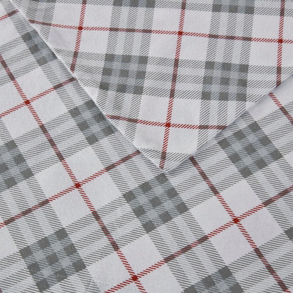 Olliix.com Sheets & Sheet Sets - Cozy Flannel Twin Sheet Set Red