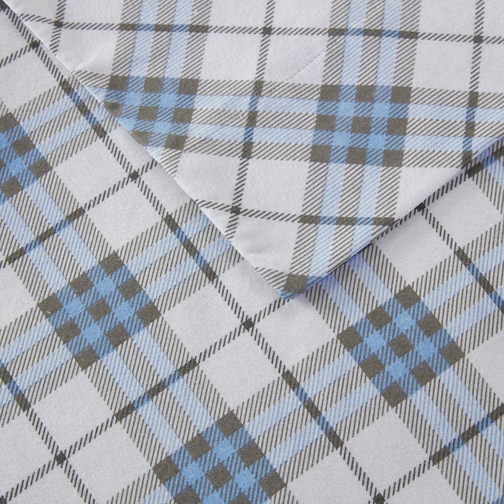 Olliix.com Sheets & Sheet Sets - Cozy Flannel Twin XL Sheet Set Blue