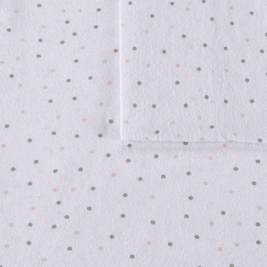 Olliix.com Sheets & Sheet Sets - Cozy Soft Queen Sheet Set Gray & Pink Dots
