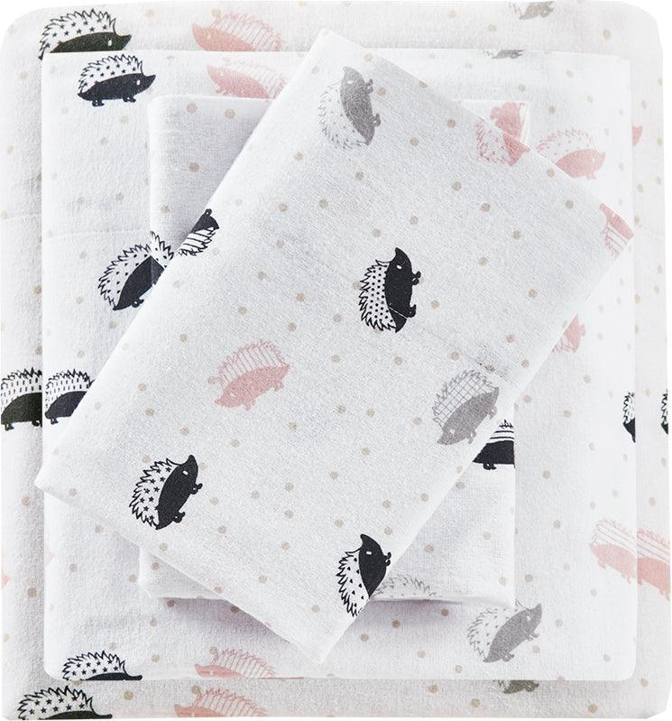 Olliix.com Sheets & Sheet Sets - Cozy Soft Queen Sheet Set Gray & Pink