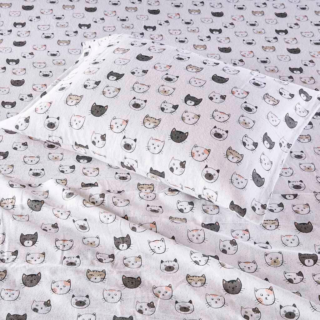 Olliix.com Sheets & Sheet Sets - Cozy Soft Twin XL Sheet Set Gray & Pink
